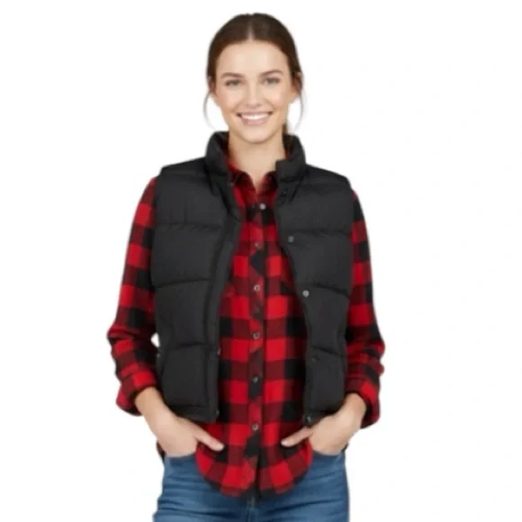 EUC J. Crew Puffer Vest, Black, Down filled,Fully Lined, Minimalist,Sz L,Unisex - Picture 1 of 15